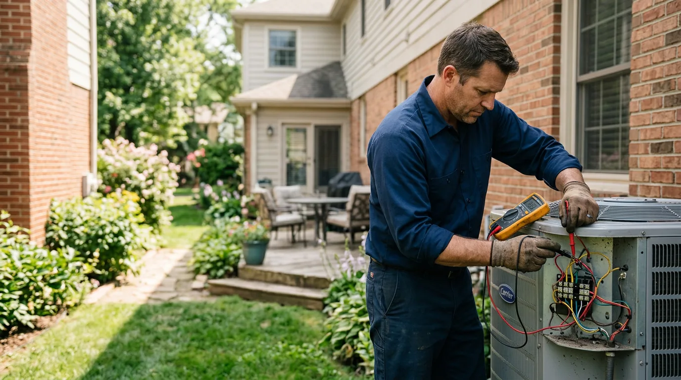 HVAC technician working near Pittsburg, KS